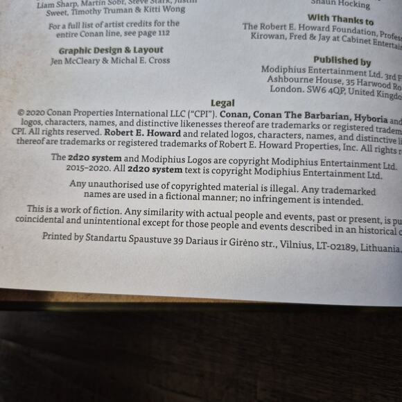 Modiphius Robert E Howard Conan The Art of Conan Adventures in An Age Undreamed - Picture 4 of 16